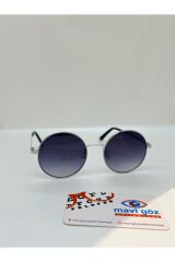 USSLU 0060 C2 Yuvarlak Gümüş Unisex Güneş Gözlüğü