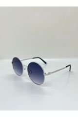 USSLU 0060 C2 Yuvarlak Gümüş Unisex Güneş Gözlüğü