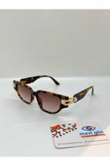 İnnoxLife 9998 51/16 İnci Detaylı Leopar Desenli Kadın Güneş Gözlüğü