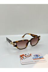 İnnoxLife 9998 51/16 İnci Detaylı Leopar Desenli Kadın Güneş Gözlüğü