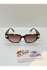 İnnoxLife 9998 51/16 İnci Detaylı Leopar Desenli Kadın Güneş Gözlüğü