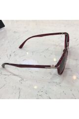 Unisex Bordo Oval Güneş Gözlüğü