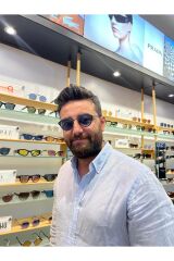 7052 C25 Yuvarlak Unisex Mavi Güneş Gözlüğü