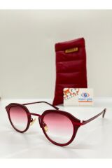 Ae2049 Yuvarlak Bordo Güneş Gözlüğü