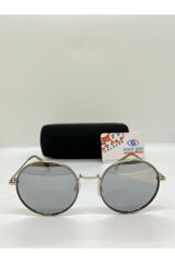 Elegance KYT1770 C3 Yuvarlak Gümüş Aynalı Metal Güneş Gözlüğü