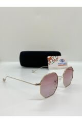 Elegancee KYT1830 Metal Pembe Camlı Kadın Güneş Gözlüğü