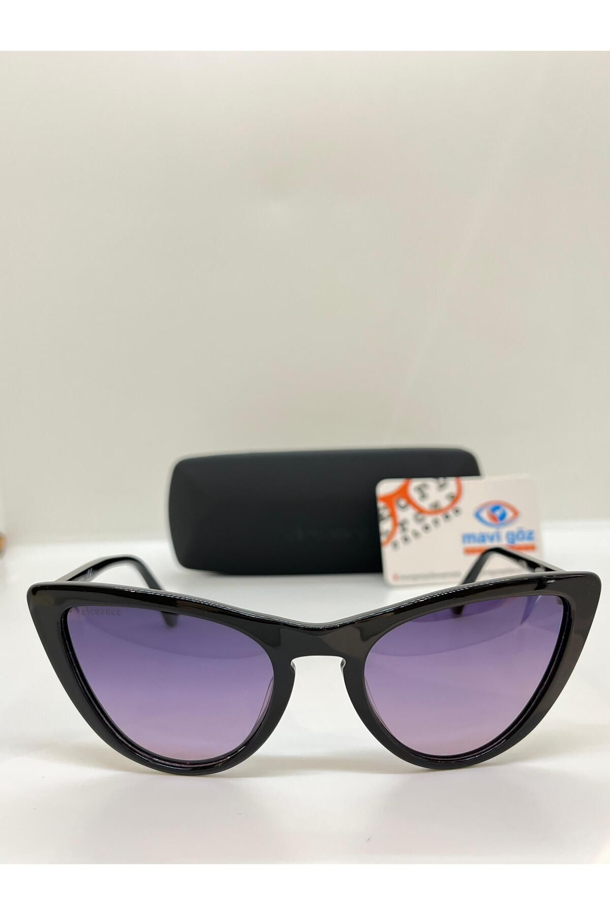 Elegance Kyt1858 C1 Cat Eye Siyah Çerçeve Güneş Gözlüğü