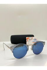 Elegance KYT.1713 c1 Yuvarlak Mavi Unisex Güneş Gözlüğü