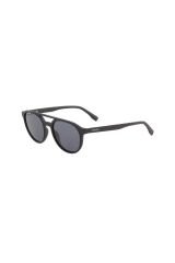 L 881s 001 52 Unisex Yuvarlak Siyah Kemik Güneş Gözlüğü