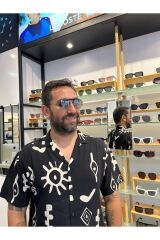 FG0102 Köprülü Yuvarlak Mineral Camlı Gri Camlı Erkek Güneş Gözlüğü