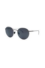 L 197s 033 50 Unisex Yuvarlak Füme Metal Güneş Gözlüğü