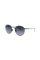L 197s 004 50 Unisex Yuvarlak Siyah Metal Güneş Gözlüğü