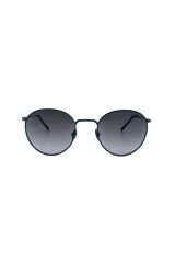 L 197s 004 50 Unisex Yuvarlak Siyah Metal Güneş Gözlüğü
