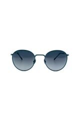 L 197s 424 50 Unisex Yuvarlak Lacivert Metal Güneş Gözlüğü
