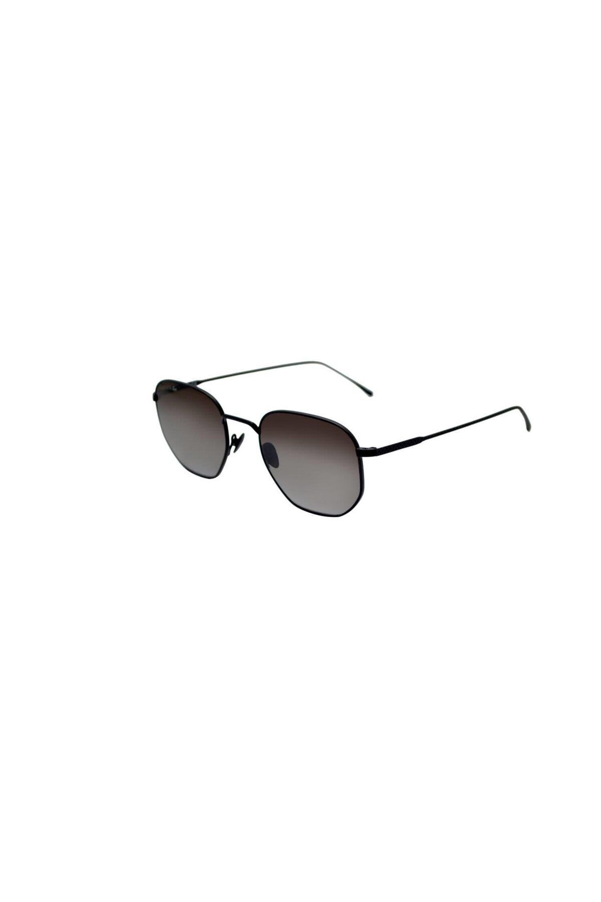 L 198s 004 51 Unisex Geometrik Siyah Metal Güneş Gözlüğü