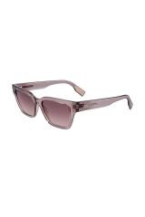 L 6002s 035 53 Unisex Dikdörtgen Şeffaf Kahverengi Kemik Güneş Gözlüğü