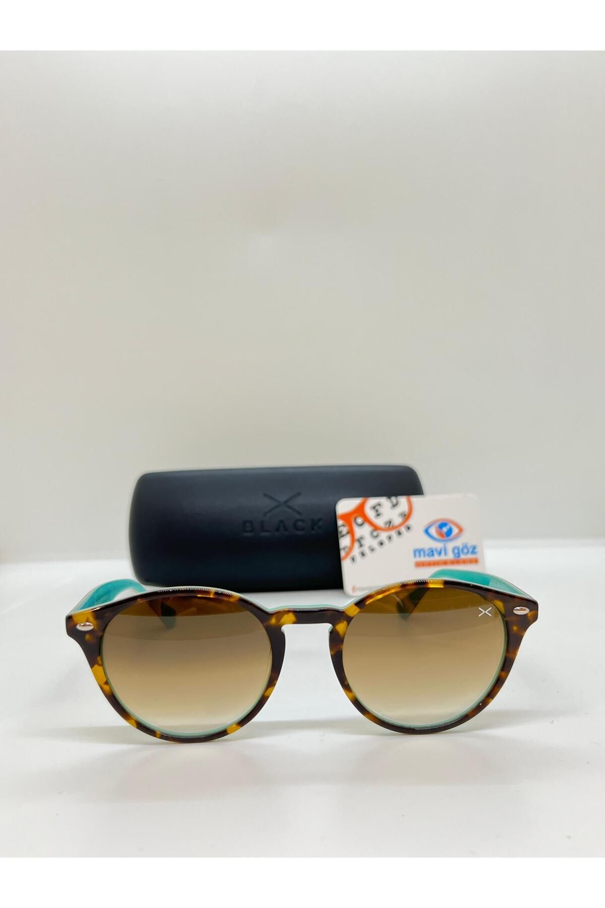 8269 Kahverengi Leopar Desenli İçi Yeşil Unisex Güneş Gözlüğü