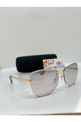Elegance KYT1865 Cat Eye Bej Faset Çerçeve Kadın Güneş Gözlüğü