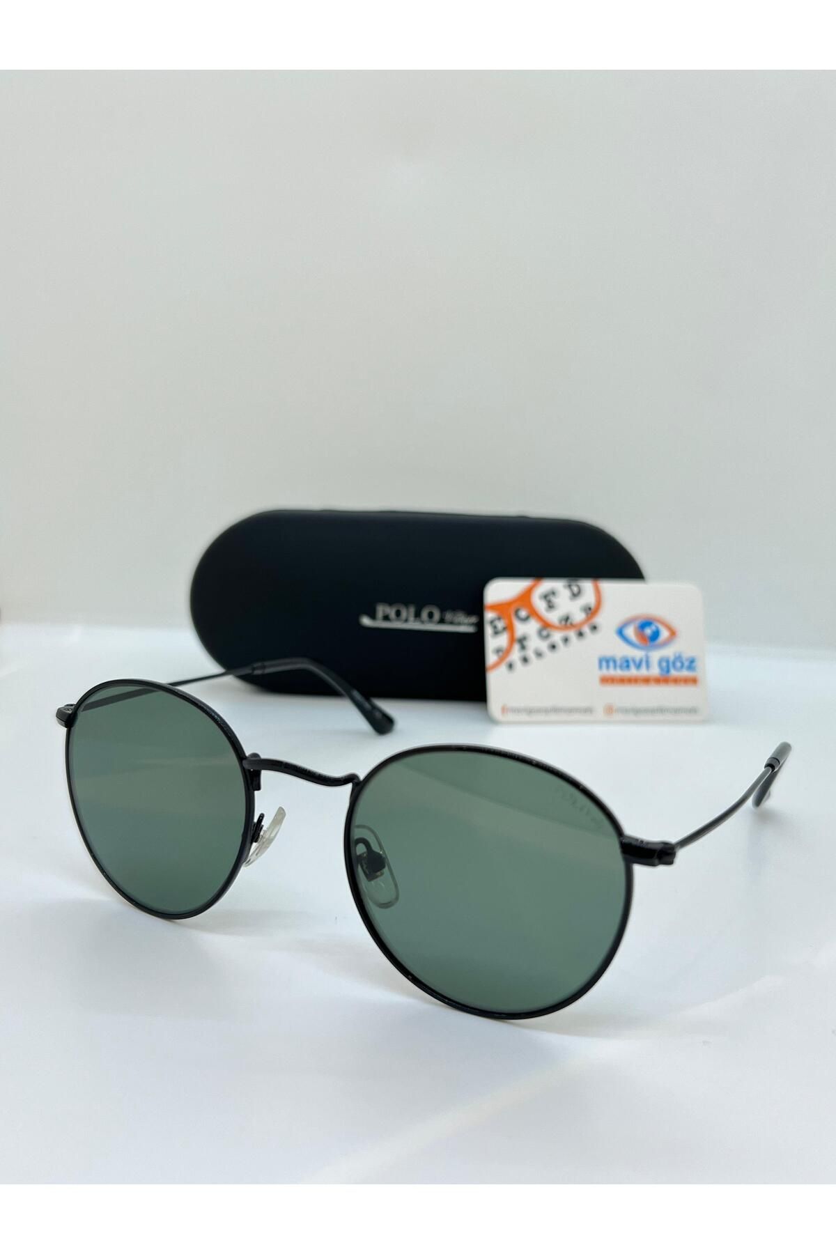 PV2264 C6 Yuvarlak Yeşil Mineral Camlı Güneş Gözlüğü