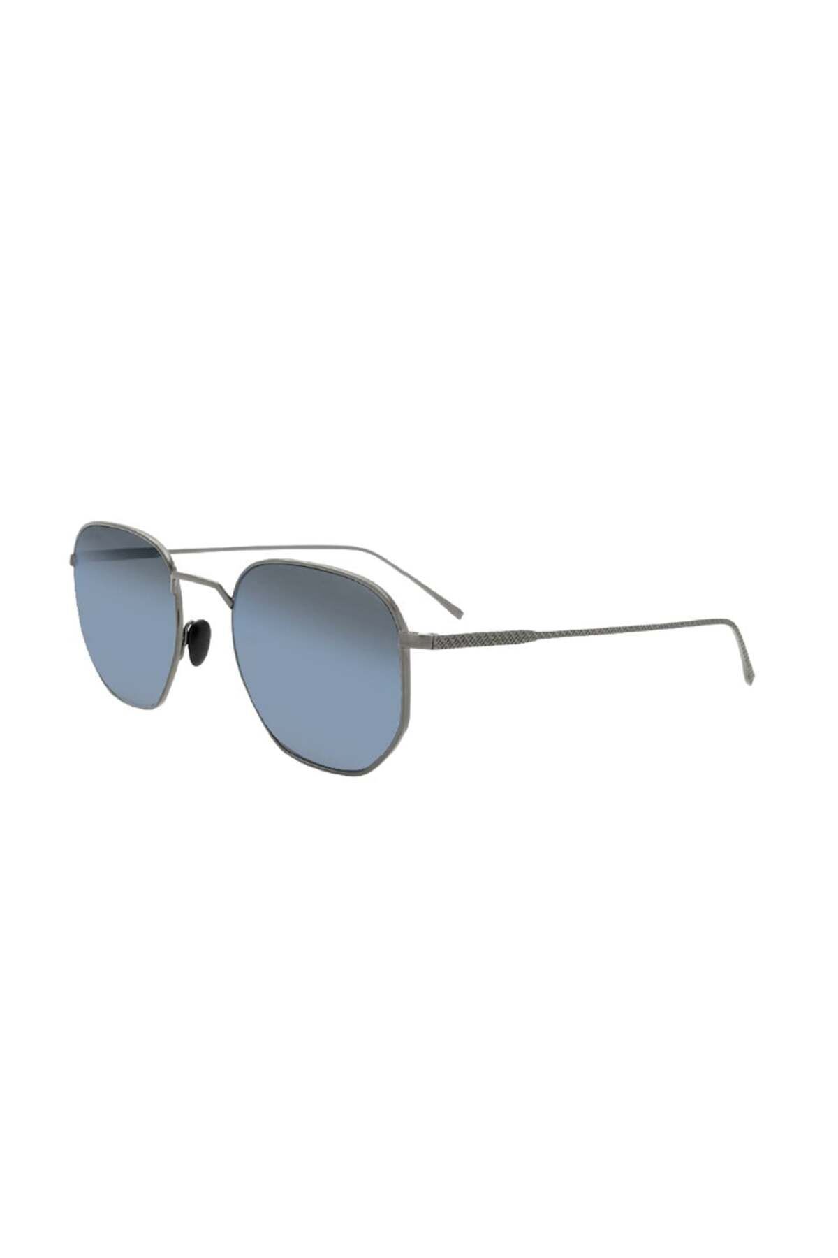 L 198s 033 51 Unisex Geometrik Gri Metal Güneş Gözlüğü