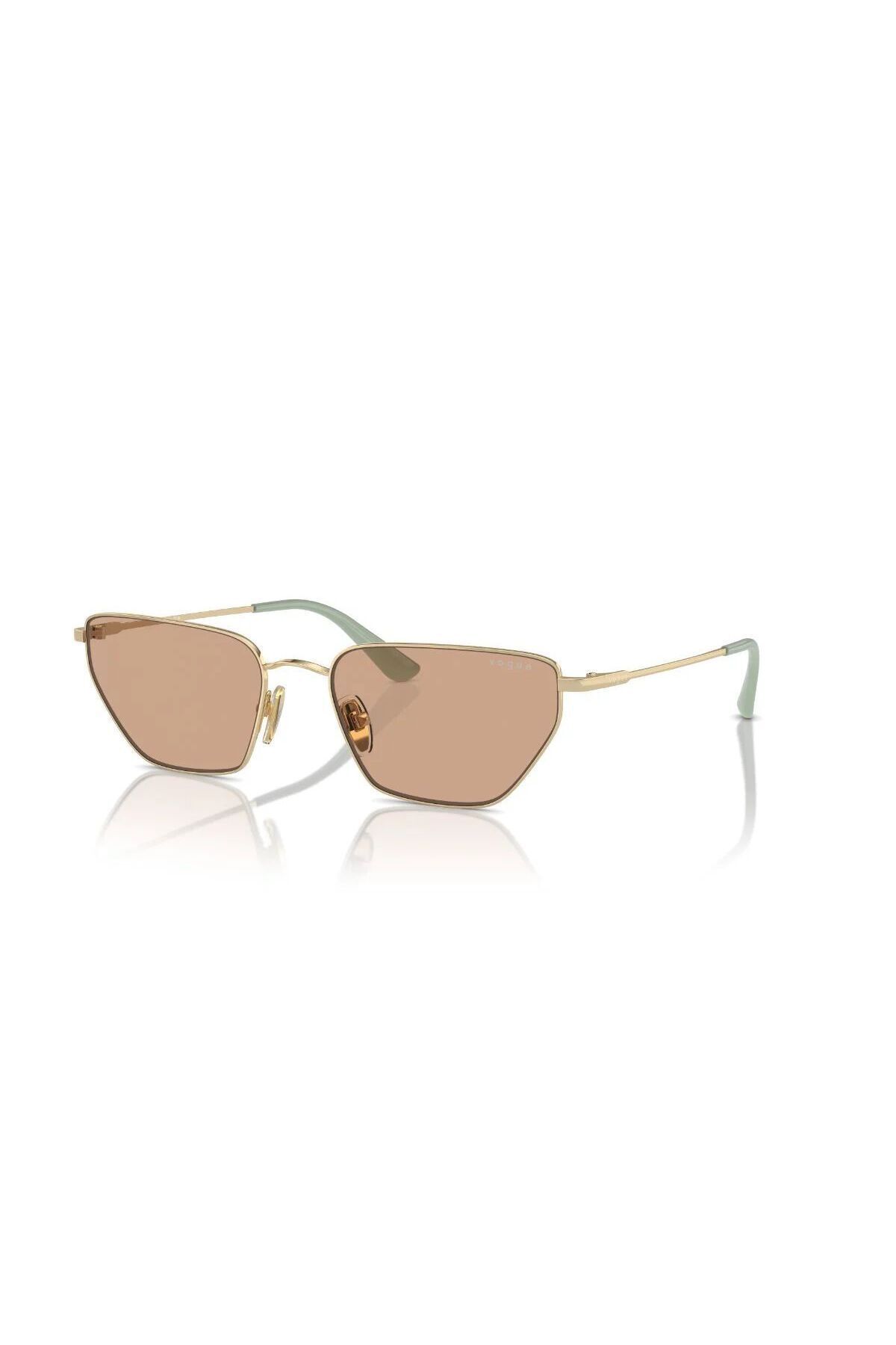 VO4316S848/356 Kadın Güneş Gözlüğü Gold Metal Çerçeve Kahverengi Lens UV400