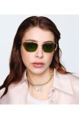 VO4316S51527256 Kadın Güneş Gözlüğü Rose Metal Çerçeve Yeşil Lens UV400