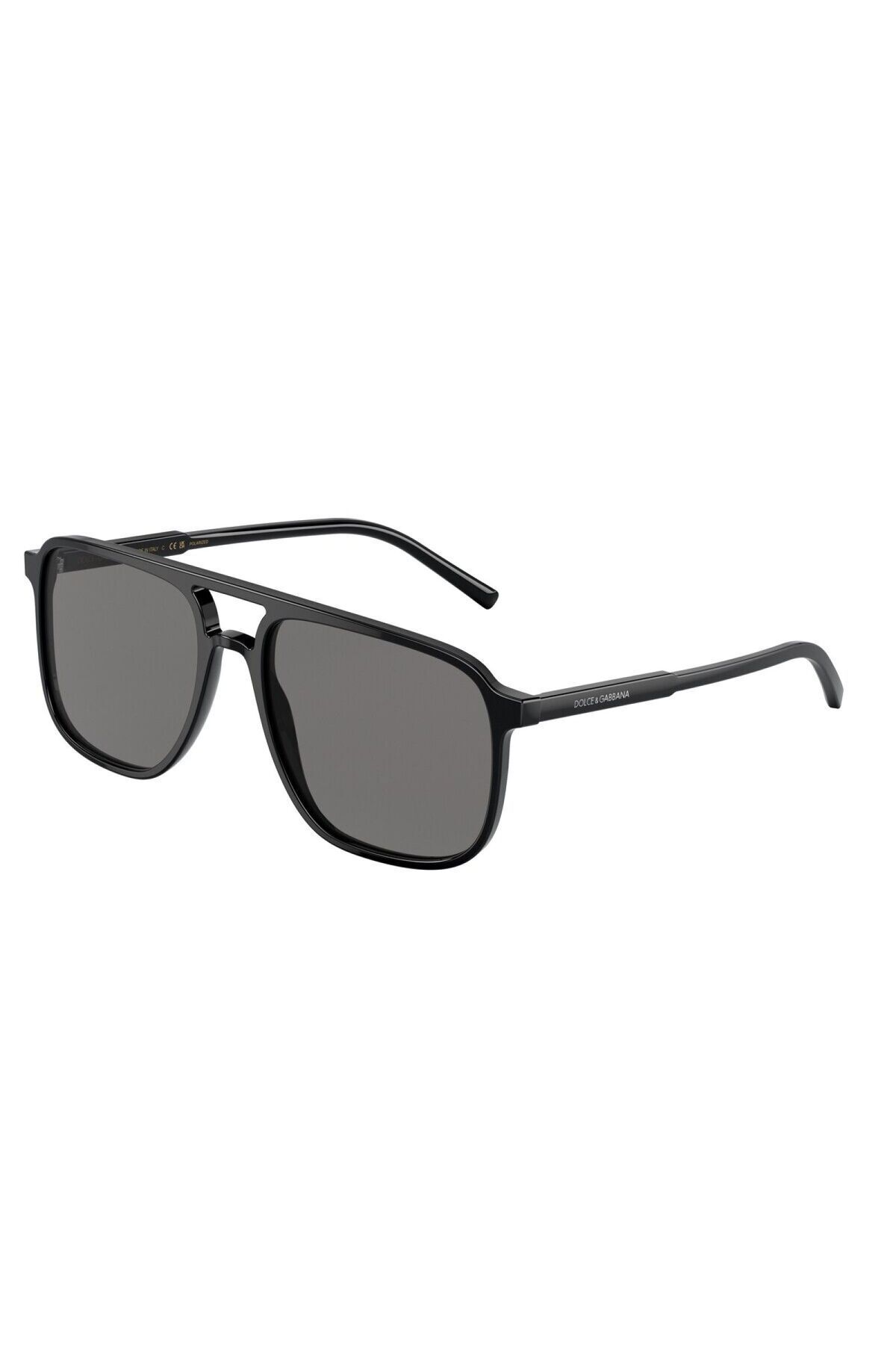 DG4423501/81 Unisex Güneş Gözlüğü Siyah Kemik Çerçeve Füme Polarize Lens UV400