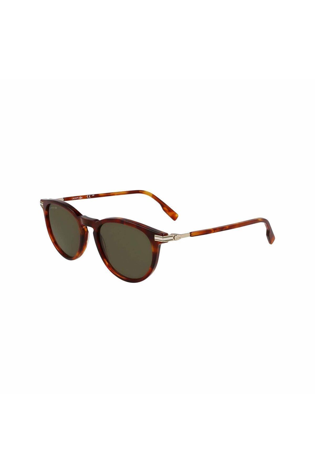 L 6034s 218 51 Unisex Oval Kırçıllı Kahverengi Kemik Güneş Gözlüğü