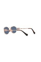 MU52YZVF/1V154 Kadın Güneş Gözlüğü Rose Metal Çerçeve Mavi Lens UV400