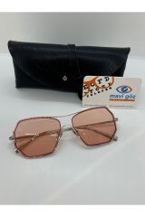 Kreuzbergkınder Annıe Pembe Camlı Unisex Nostaljık Güneş Gözlüğü