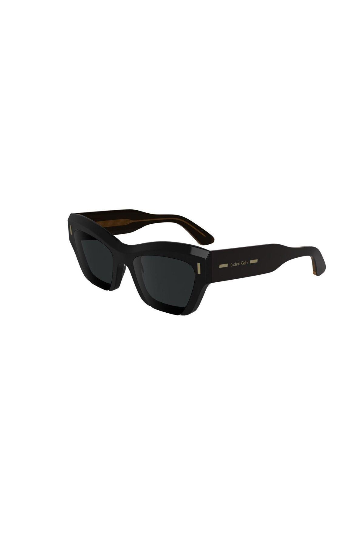 Ck 24531s 001 53 Unisex Geometrik Siyah Kemik Güneş Gözlüğü