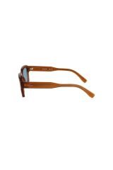 L6048s 210 51 Unisex Kare Şeffaf Kahverengi Kemik Güneş Gözlüğü