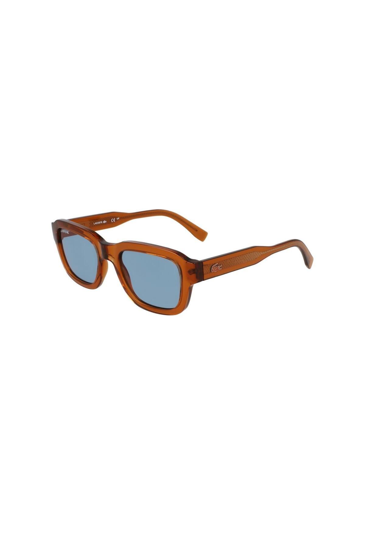 L6048s 210 51 Unisex Kare Şeffaf Kahverengi Kemik Güneş Gözlüğü