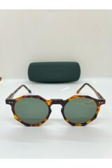 mod.1013 Kemik Kırçıllı Yeşil Camlı Unisex Güneş Gözlüğü
