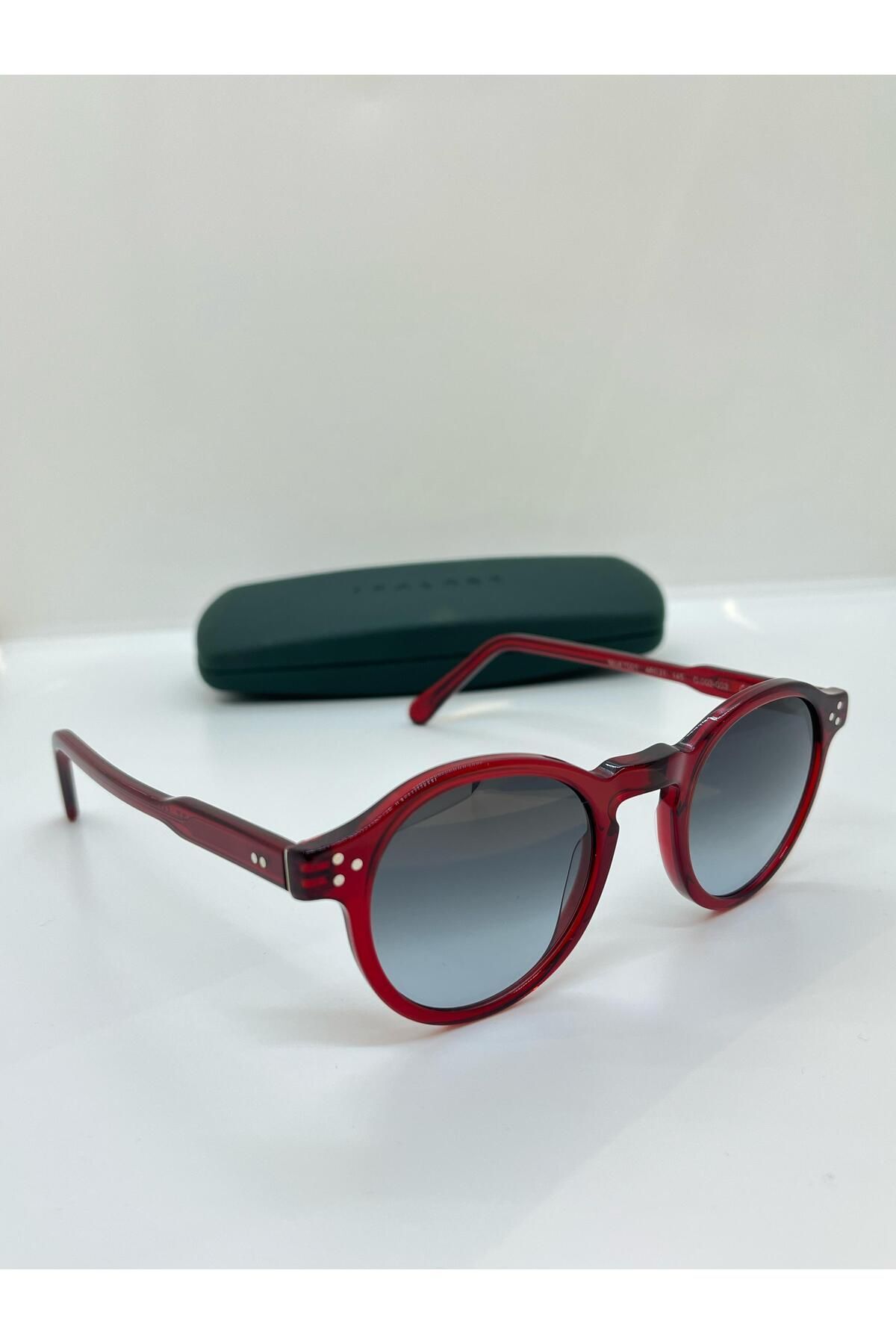 mod.1001 Made In Italy  Bordo Yuvarlak Unisex Güneş Gözlüğü