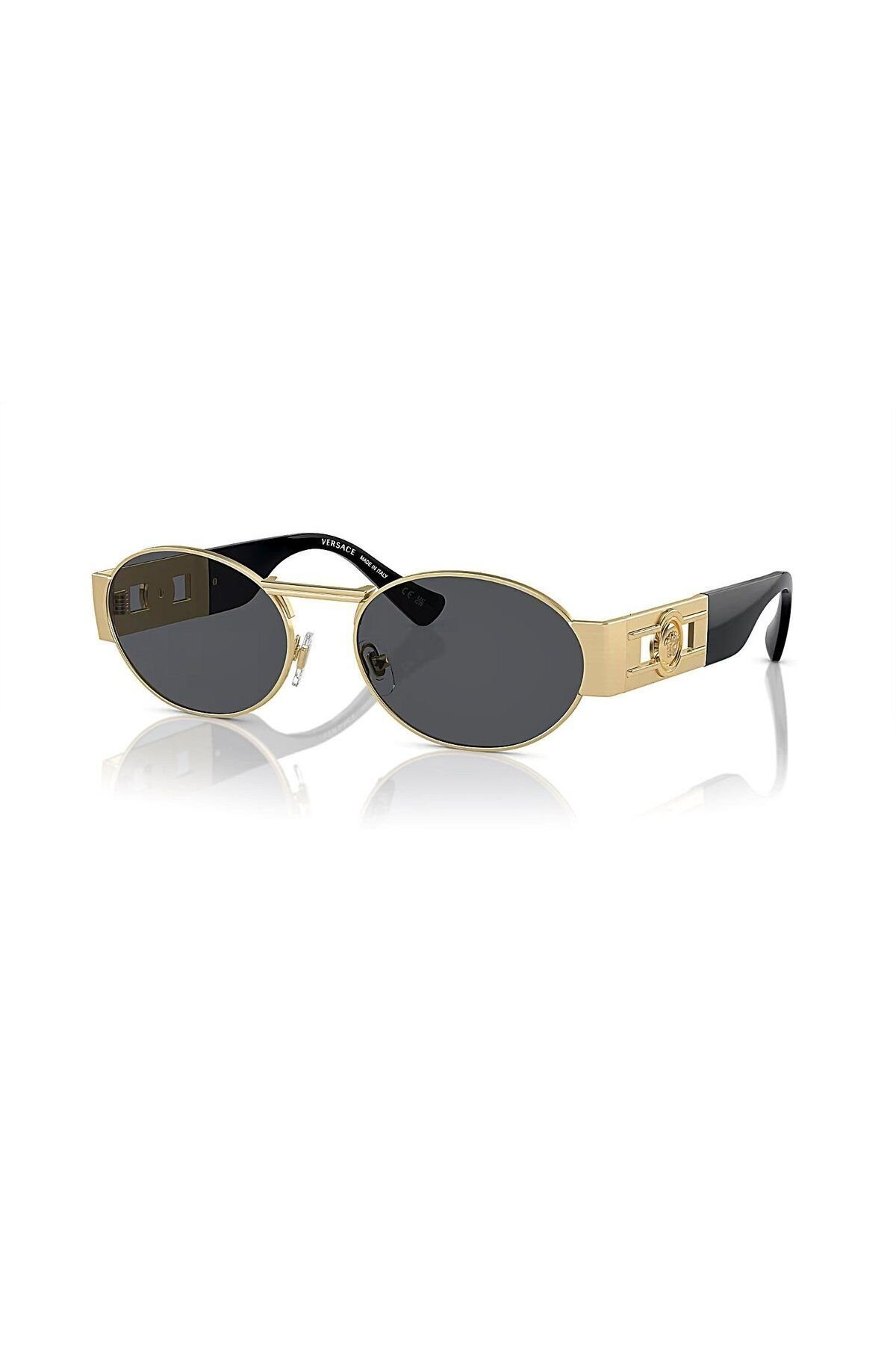 Ve 2264 100287 56 Unisex Oval Altın Metal Güneş Gözlüğü