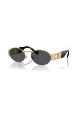 Ve 2264 100287 56 Unisex Oval Altın Metal Güneş Gözlüğü