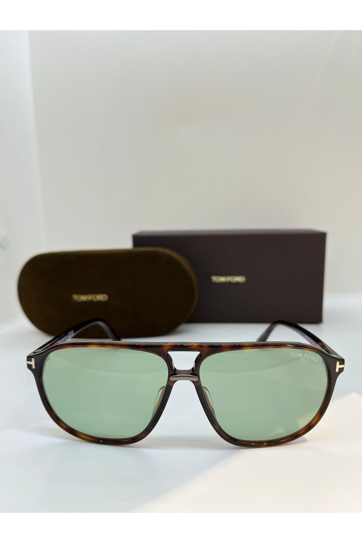 Bruce TF1026 54N Yeşil Camla Kemik Damla Unisex Güneş Gözlüğü